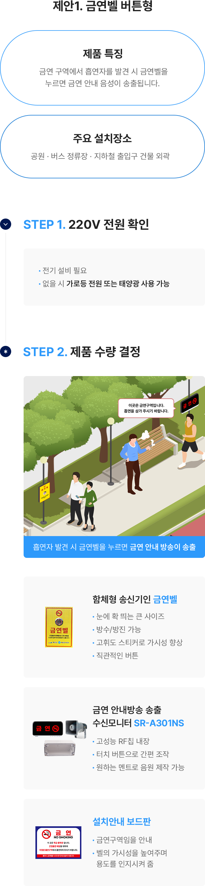 제안1. 금연벨 버튼형