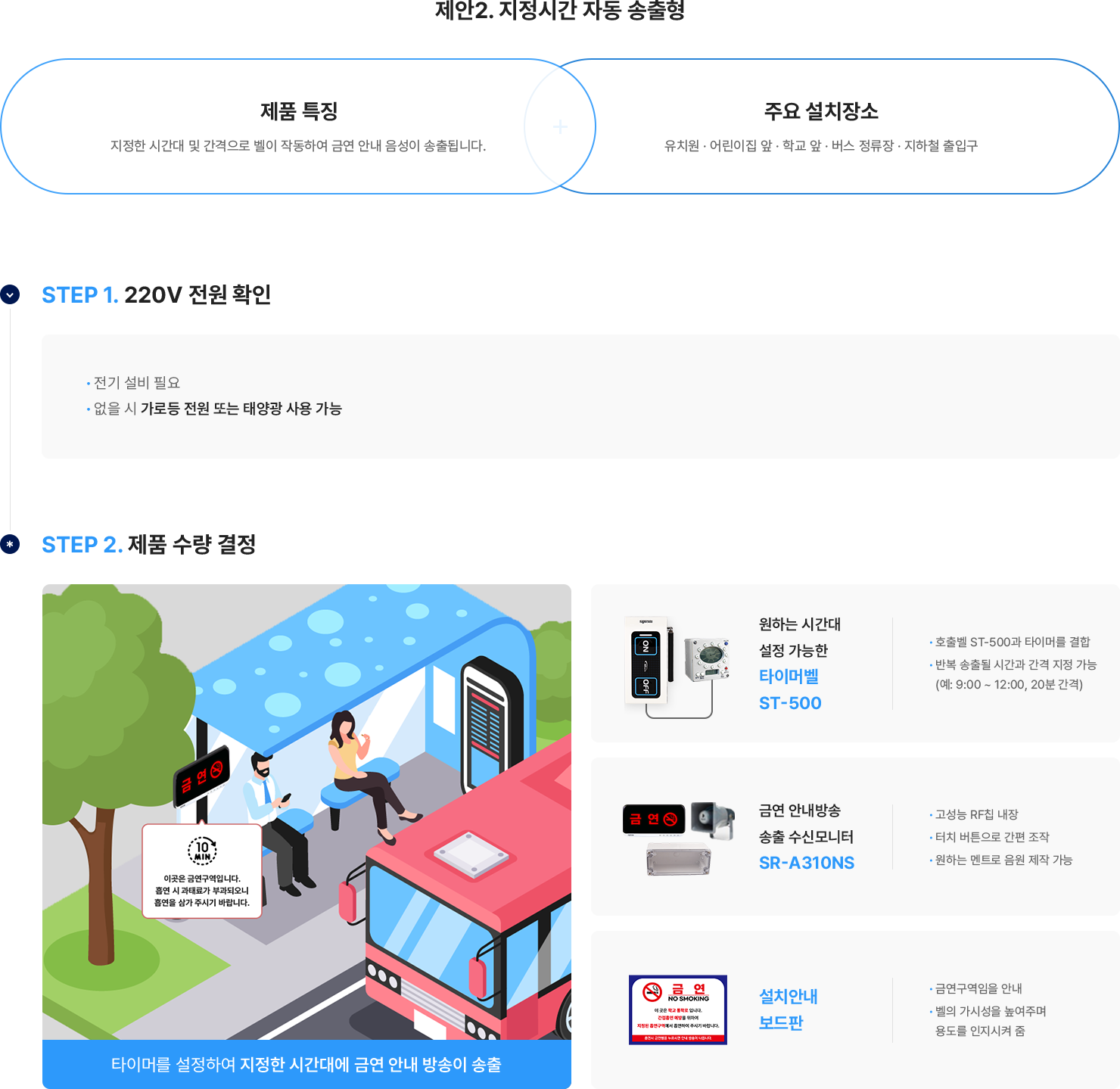 제안2. 지정시간 자동 송출형