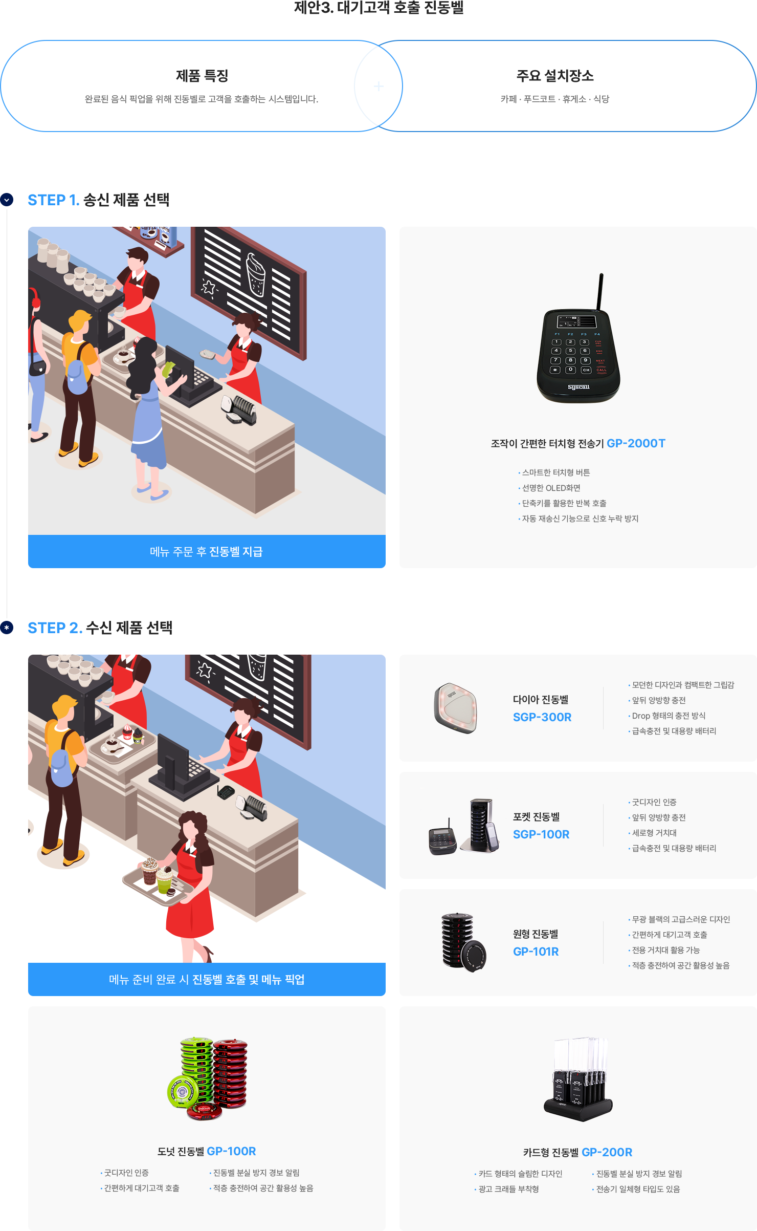 제안3. 대기고객 호출 진동벨